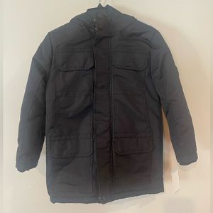 NWT Urban Republic Kids' Ballistic Faux Shearling Lined Hooded Jacket - Black- 7